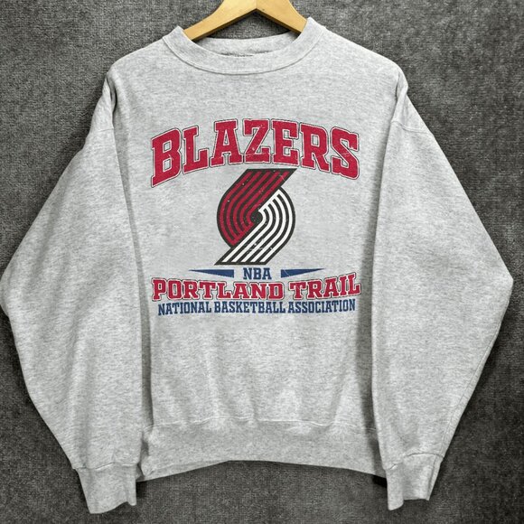 Vintage Portland Trail Blazers Basketball Sweatshirt,90s Retro NBA Shirt Tee - Picture 1 of 2